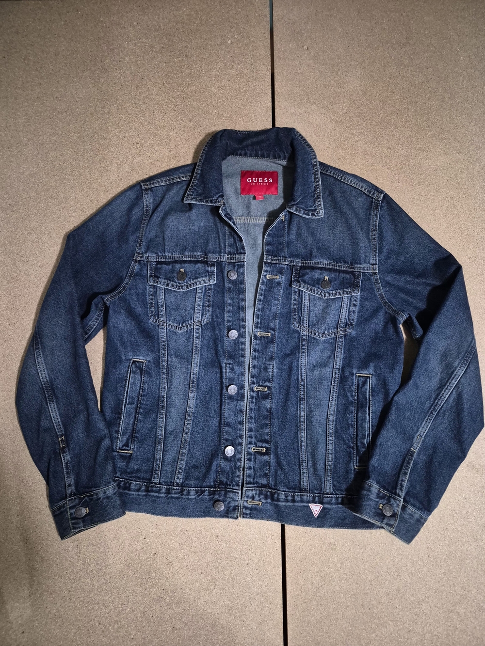 GUESS Men's Classic Blue Denim Jacket